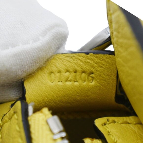 LOEWE  Nano Puzzle Leather Shoulder Bag Yellow - Picture 13 of 13